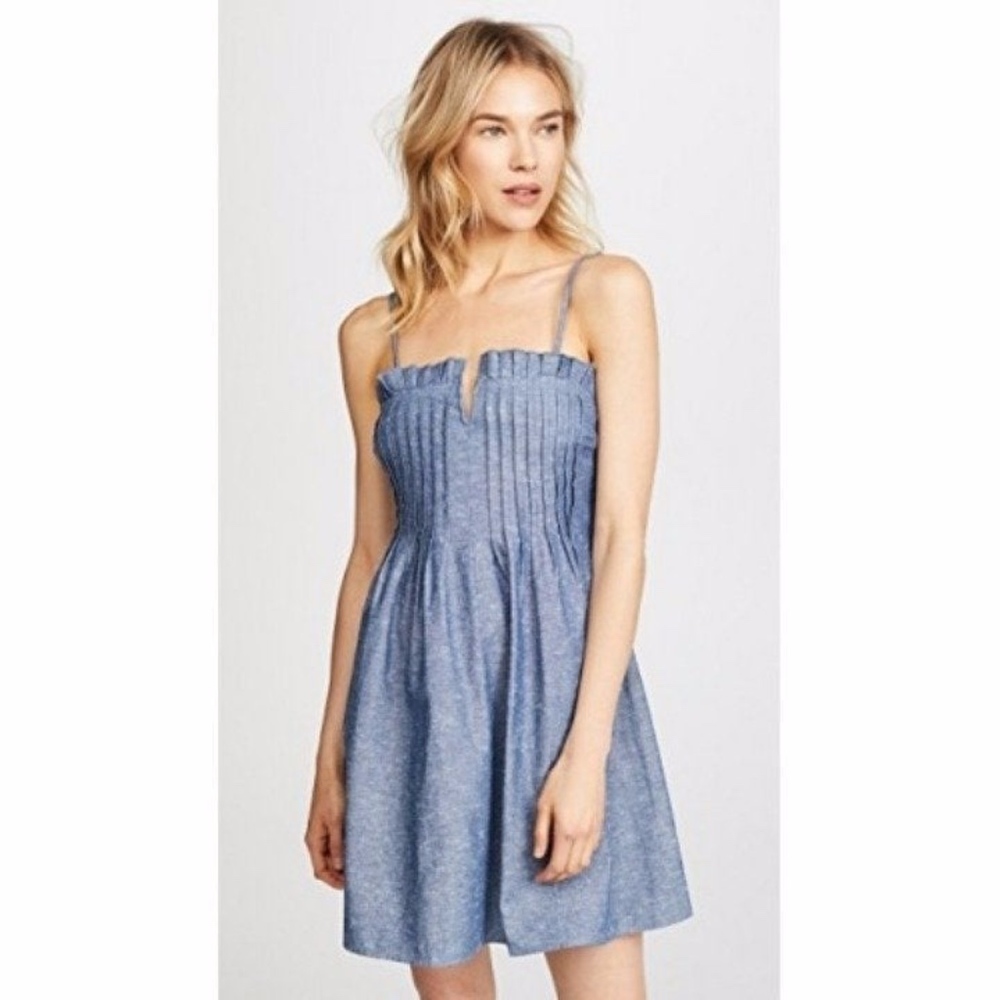 Madewell Denim Pintuck Cami Dress